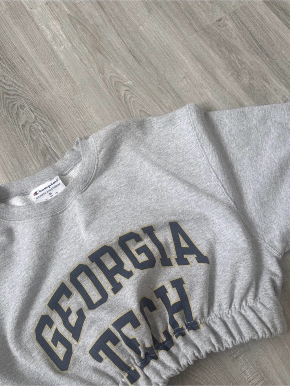 Georgia Tech Reworker Custom Crop Crewneck - Picture 3 of 4